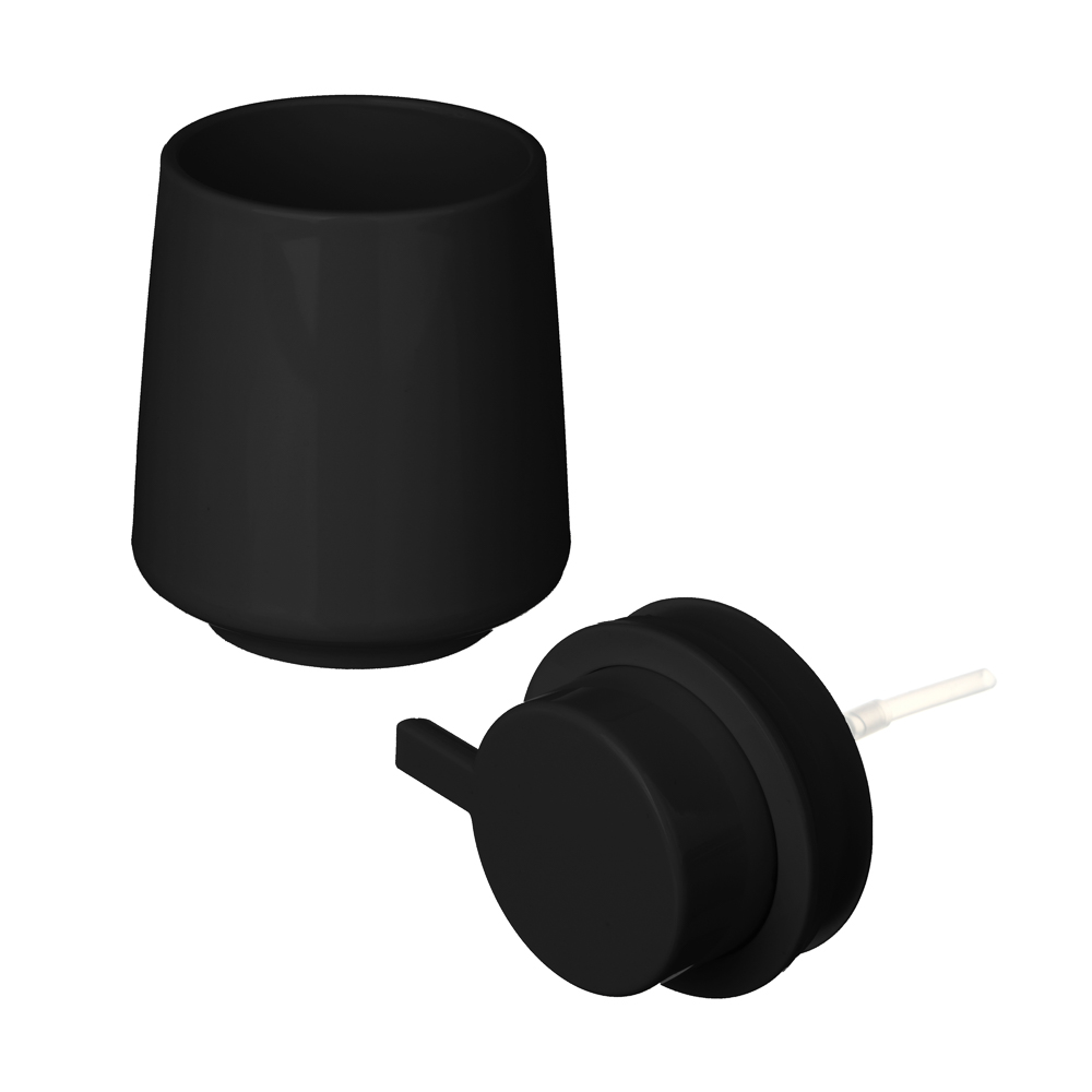 Vetta Дозатор для жидкого мыла, пластик, 350 мл, 13x9,5x9,5 см, черный, арт.№ 478-267