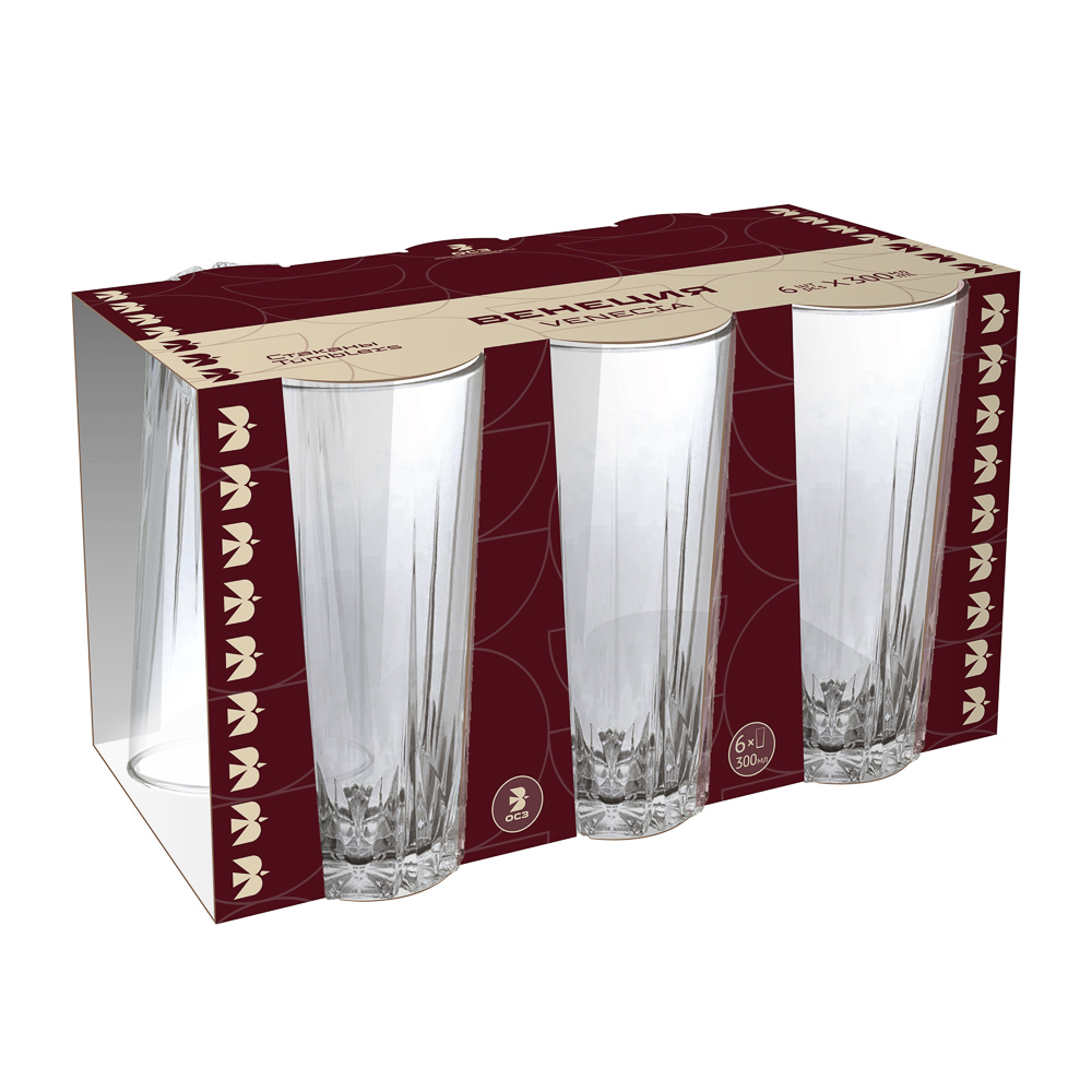 ОСЗ Венеция Набор стаканов высоких 6 шт 300 мл, стекло, арт.№ 878-480