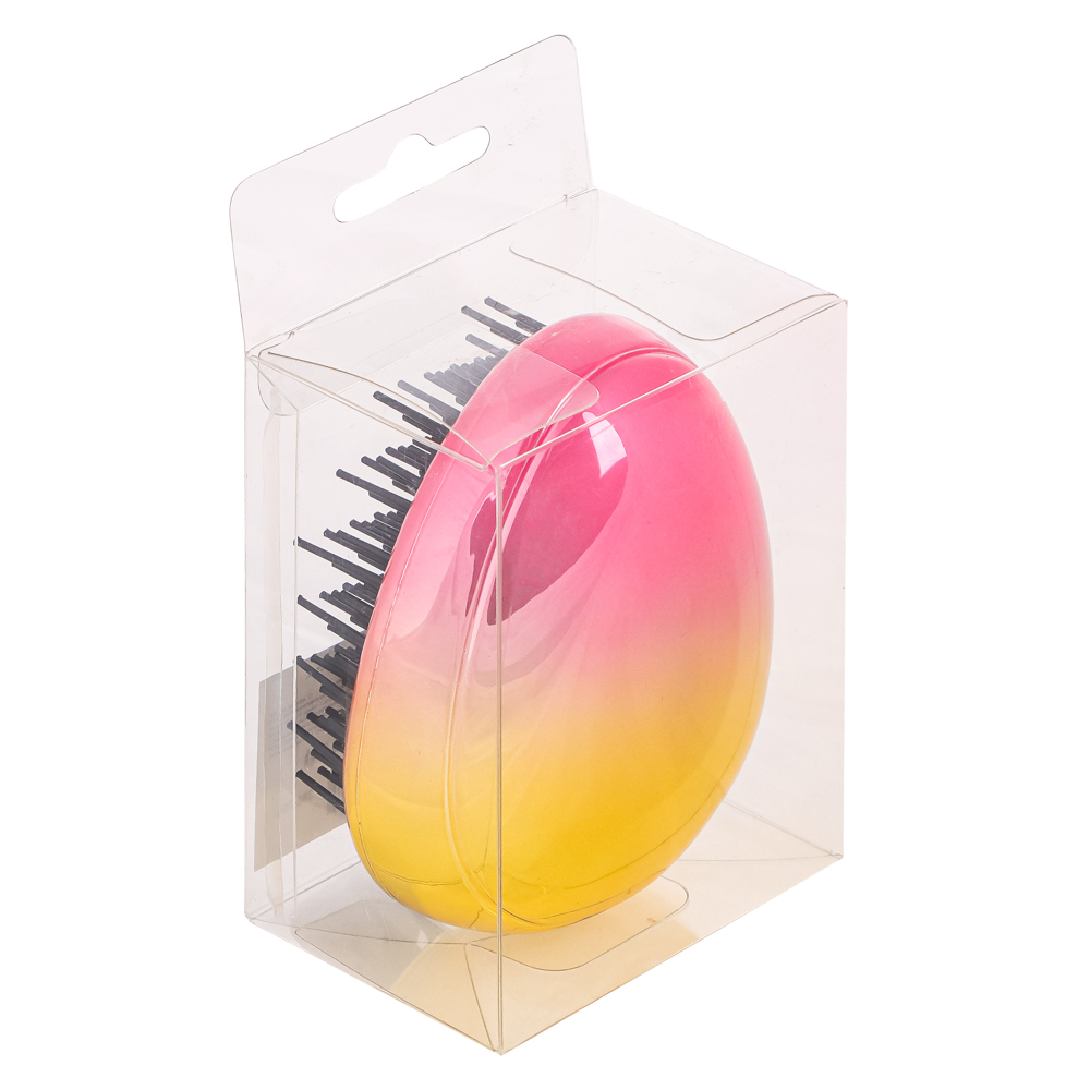 Расческа массажная тм ЮНИLOOK, пластик, 8,5х6,5см, 3-4 цвета, арт.№ 356-794