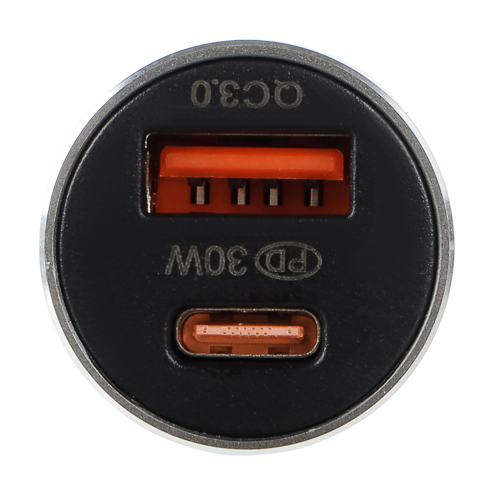 ЕРМАК Зарядное устройство в авто, USB QC3.0+PD, 5V-3A, 9V-3A, 12V-2,5A, металл, арт.№ 738-027