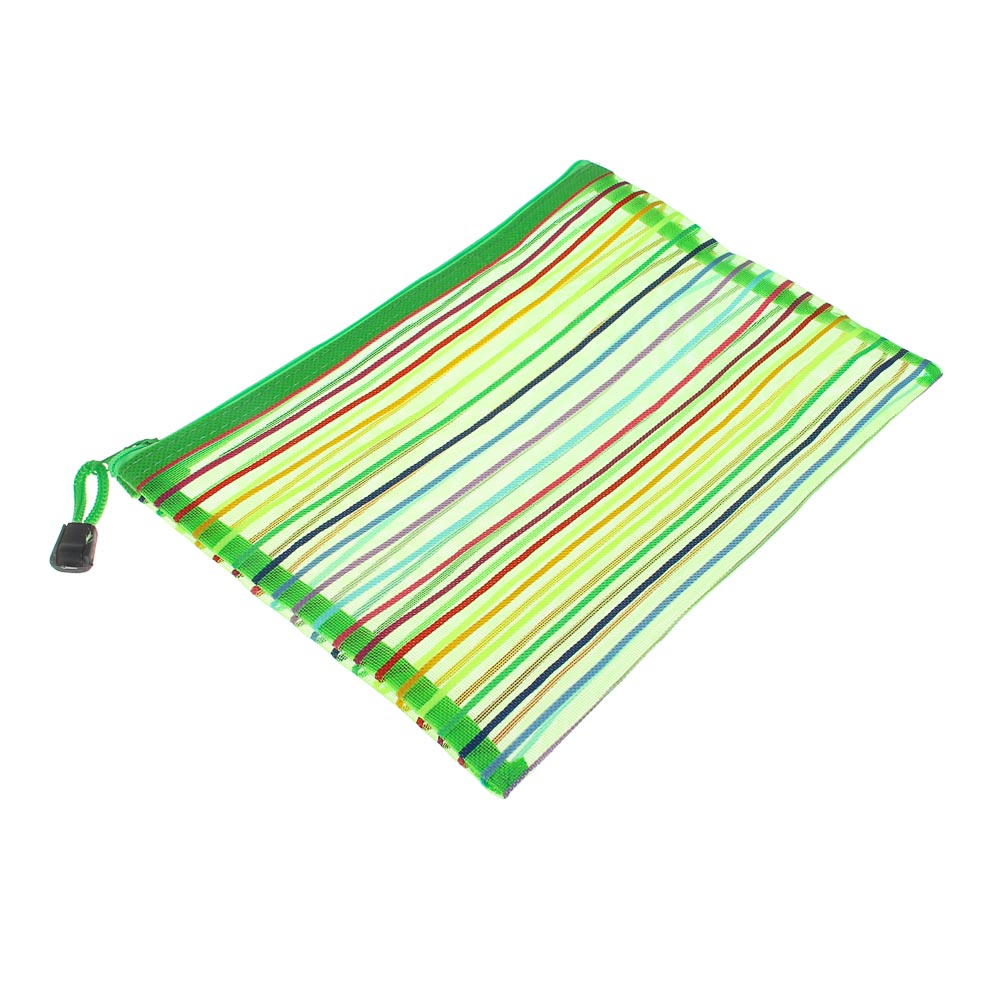 Конверт универсальный тм ЮL "Мультиколор", А5, на молнии 25х18см, полиэстер сетка, 6 цветов, арт.№ 310-344