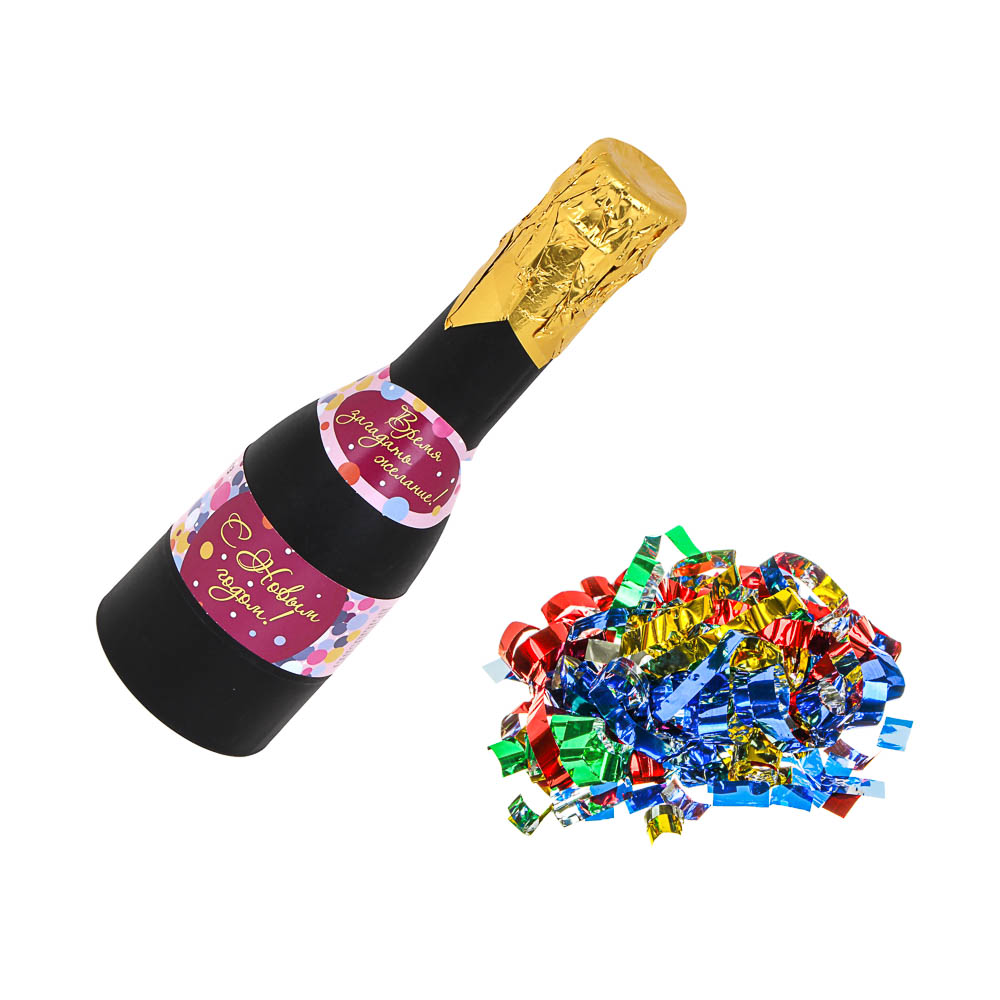 СНОУ БУМ Хлопушка пружинная, 16 см, наполнитель фольга, 2022, арт.№ 399-113