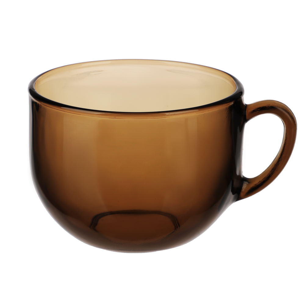 Бульонница с ручкой 670мл Гигантеска, дымчатое стекло, арт.№ 877-297