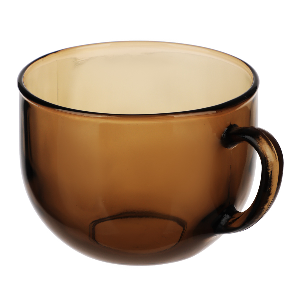 Бульонница с ручкой 670мл Гигантеска, дымчатое стекло, арт.№ 877-297