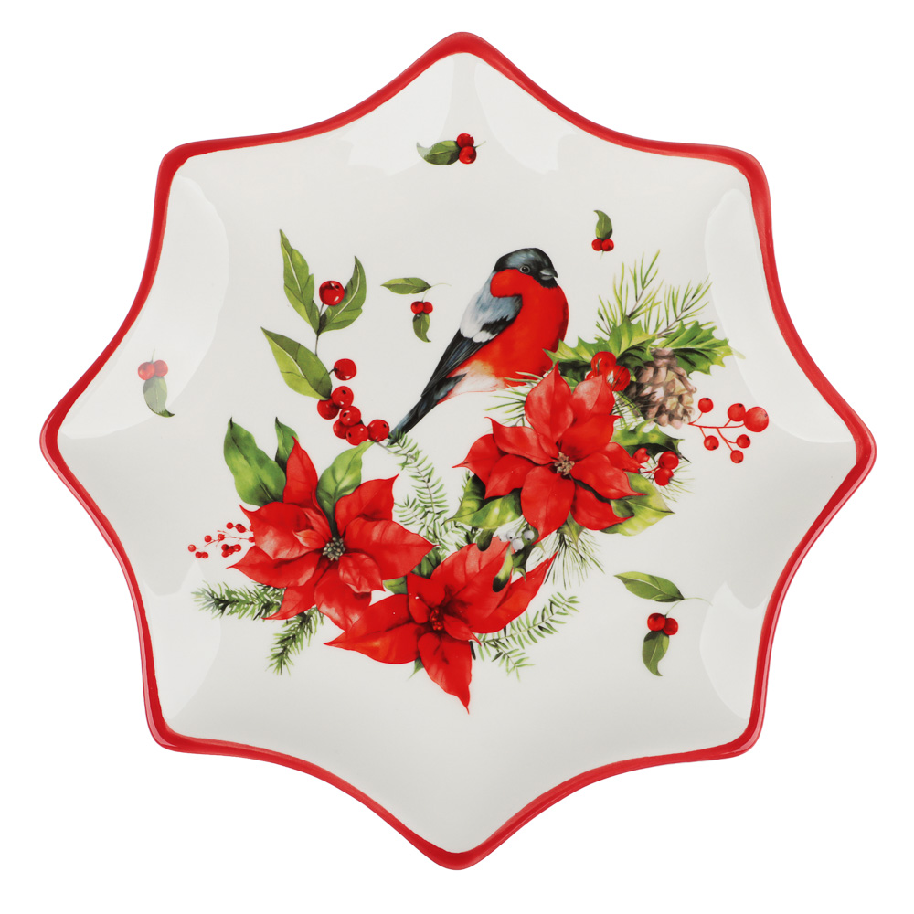 MILLIMI Винтер Блюдо в форме звезды, 25,5х2см, керамика, арт.№ 820-822