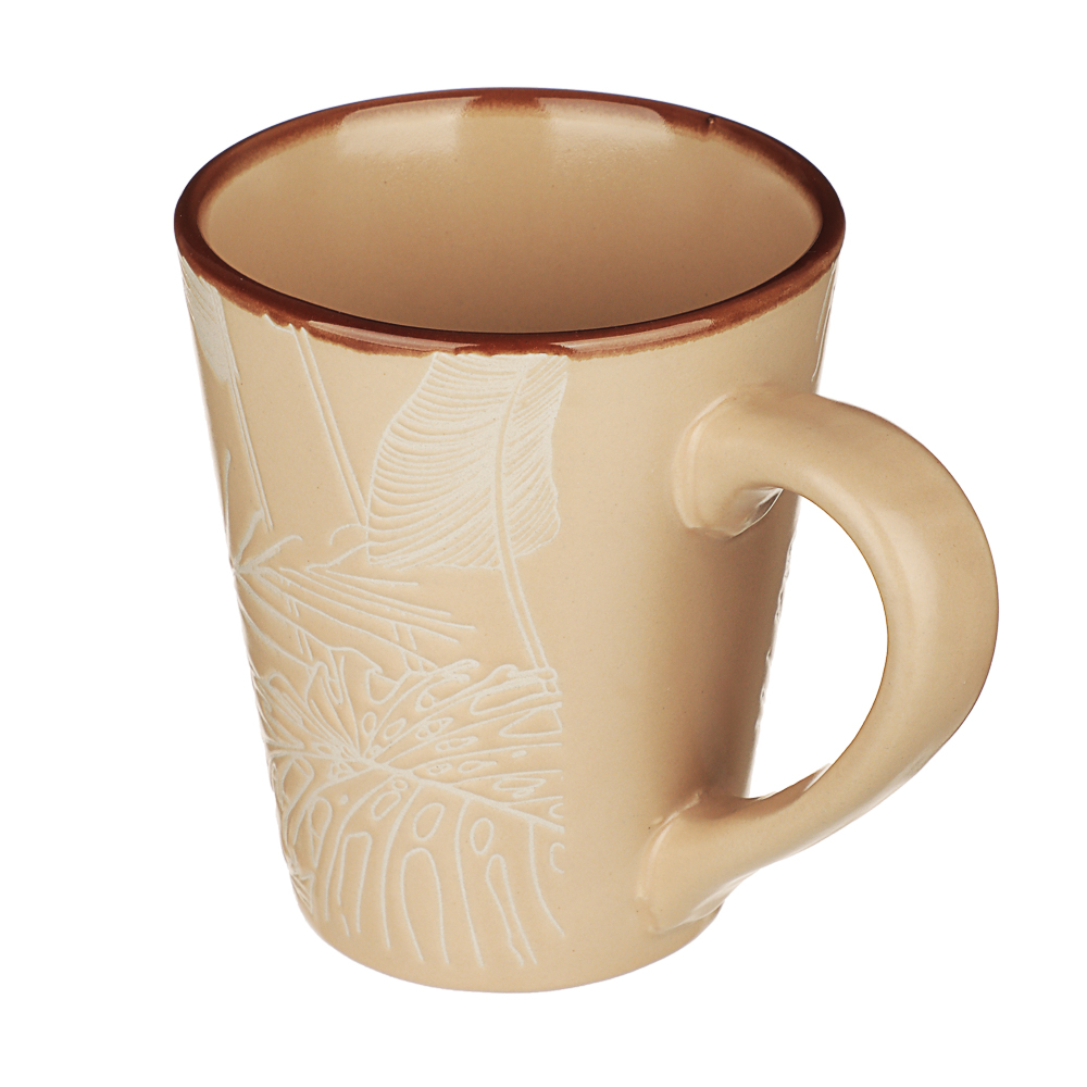 MILLIMI Листья Кружка, 320мл, керамика, бежевый, арт.№ 824-051