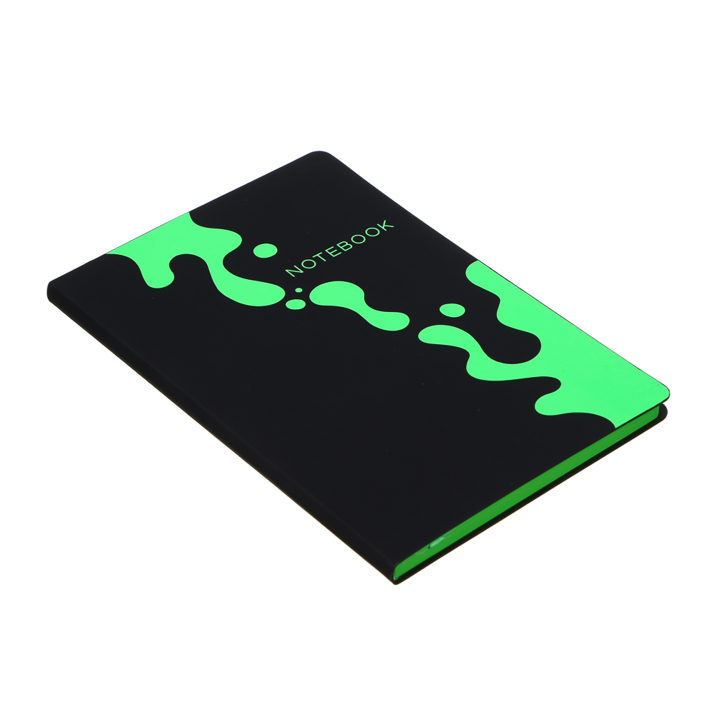 Бизнес - блокнот "НЕОН" А5, 192 стр., гибкая обл., иск.кожа "софт тач", цветной срез, 2 дизайна, арт.№ 572-205