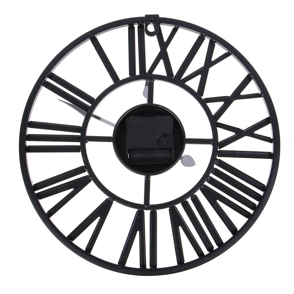 LADECOR CHRONO Часы настенные, круглые, 30x30x3,5 см, металл, цвет черный, арт.№ 581-610
