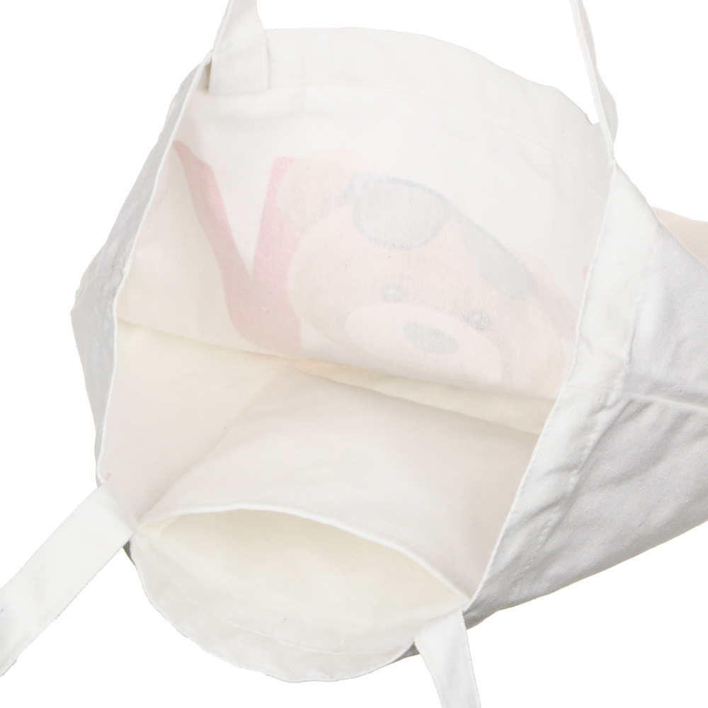 Сумка-шоппер, 38x42см, "Модный мишка", внутр.карман, ручки 58 см, ПЭ под ткань, полноцветная печать, арт.№ 090-059