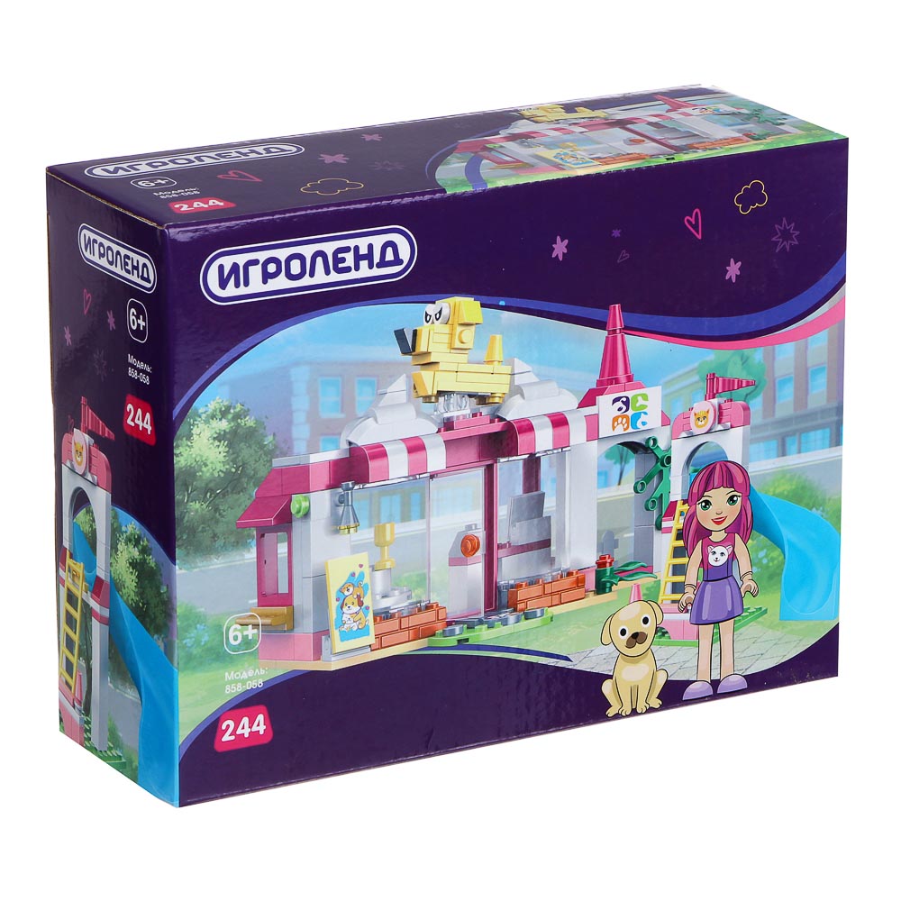 ИГРОЛЕНД Конструктор "Истории подружек", 189 -244 дет, пластик, 20х15х7см, 3 дизайна, арт.№ 858-058