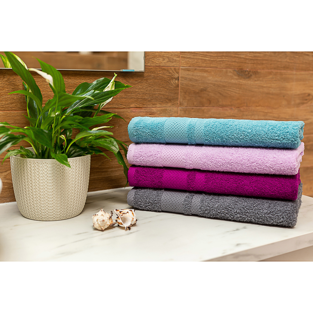 PROVANCE Наоми Полотенце махровое, 100% хлопок, 70х130см, 360гр/м, голубой, арт.№ 484-914