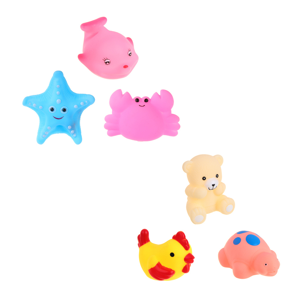 МЕШОК ПОДАРКОВ Набор фигурок-пищалок, 3шт, резина, 5х12х5см, 2 дизайна, арт.№ 260-018