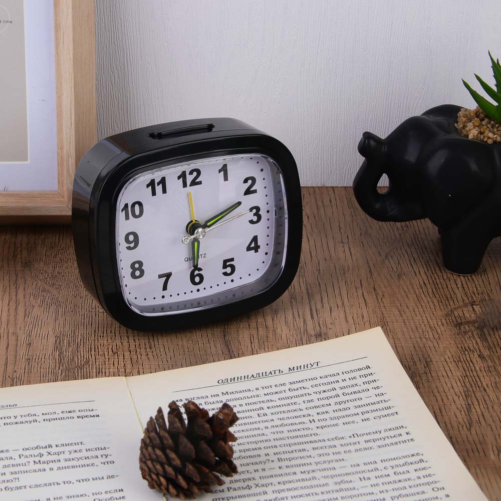 LADECOR CHRONO Будильник с подсветкой, 1*АА, 10x3,5x9 см, пластик, 4 цвета, арт.№ 529-039