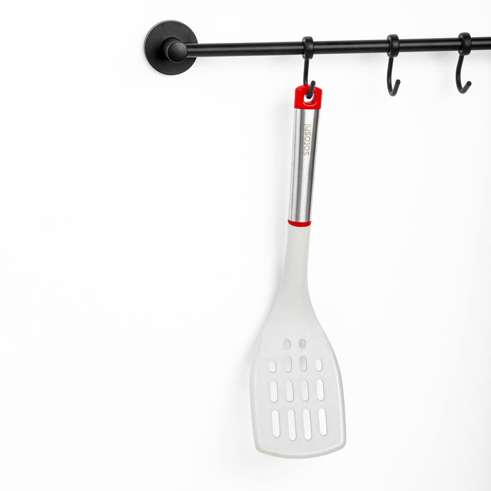 SATOSHI Премьер Лопатка с прорезями 35х9х6,3см, нейлон, ручка нерж.сталь, пластик, арт.№ 881-185