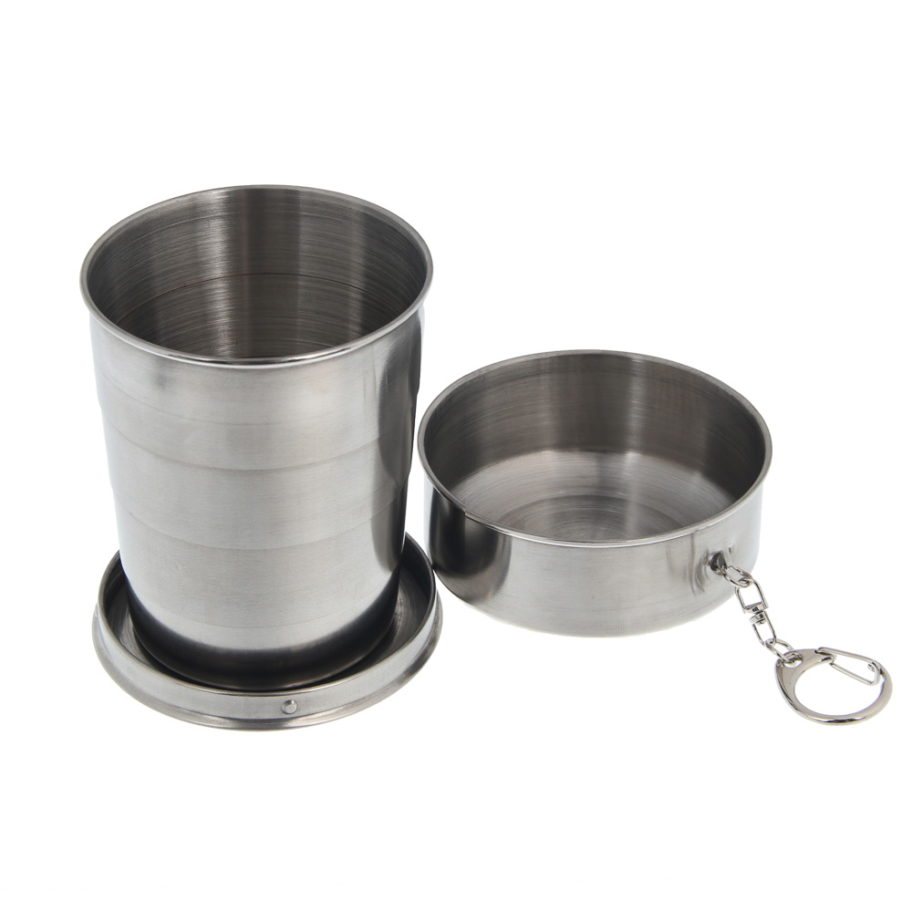 Стакан походный складной "Турист" тм BY Русские Супергерои, нерж.сталь, 250мл, арт.№ 333-223