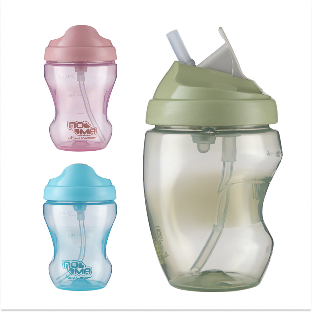 Поильник "Спортивный", 260 мл., 1 шт. (полипропилен, силикон) 12+, арт.№ 241-116