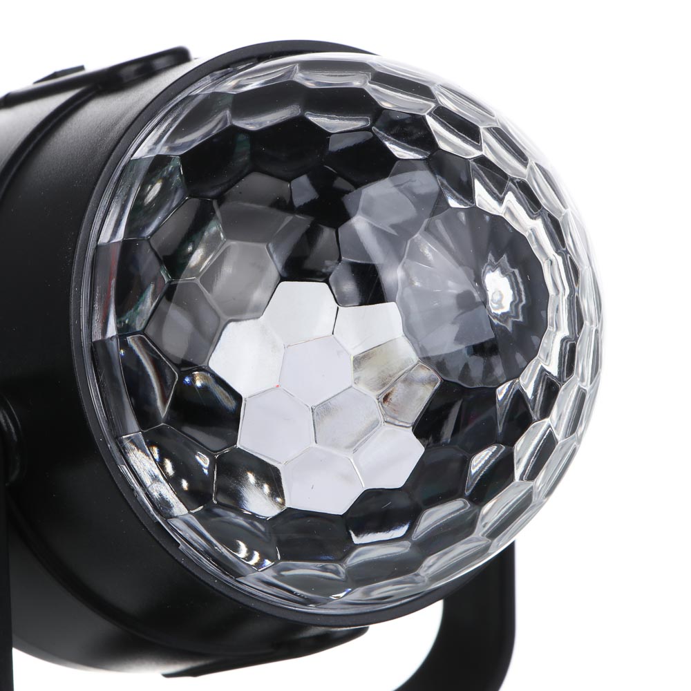 Светильник-проектор "Галактика" 9,3х10,3 см, 3 LED лампы, RGB, 7 режимов, USB, арт.№ 392-090