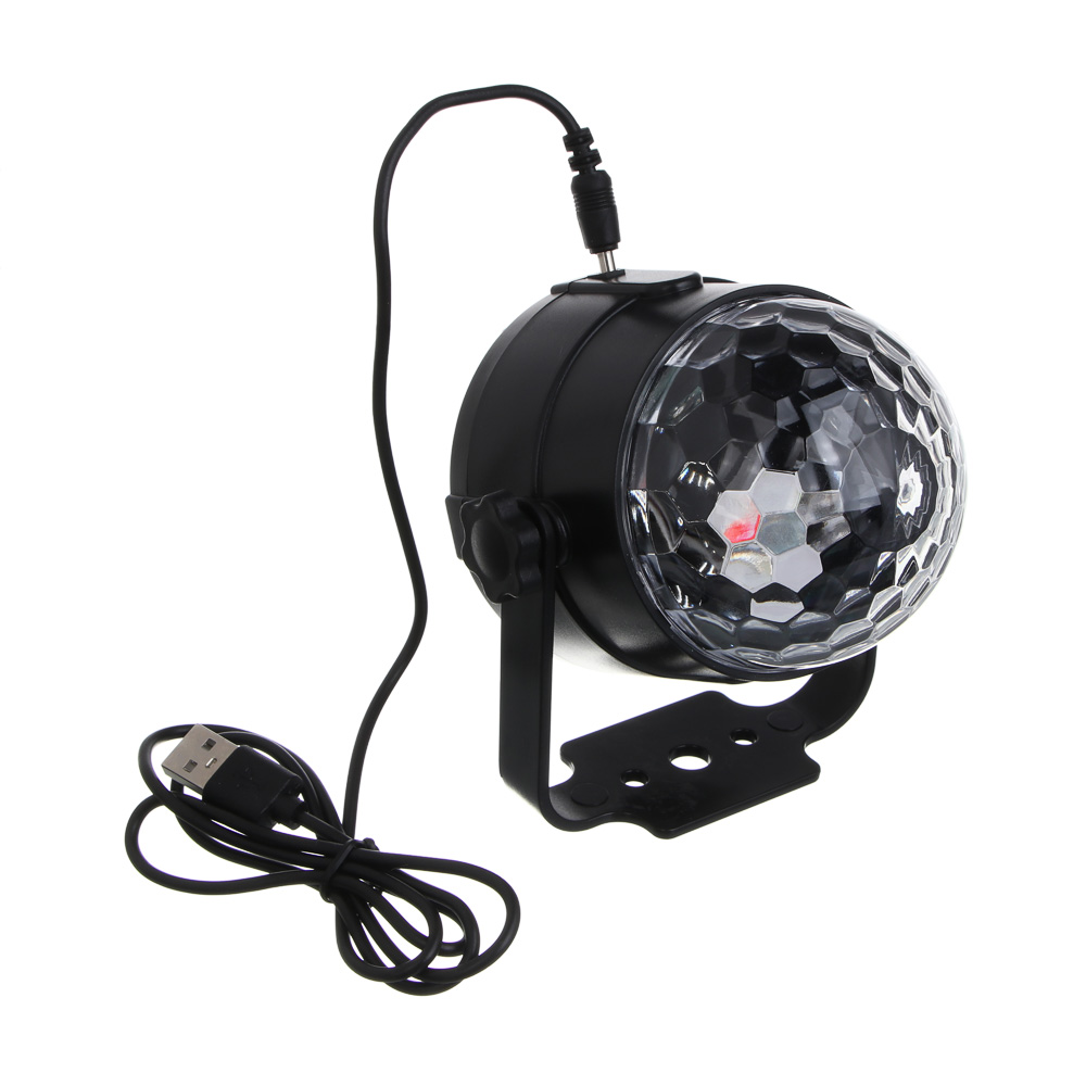 Светильник-проектор "Галактика" 9,3х10,3 см, 3 LED лампы, RGB, 7 режимов, USB, арт.№ 392-090
