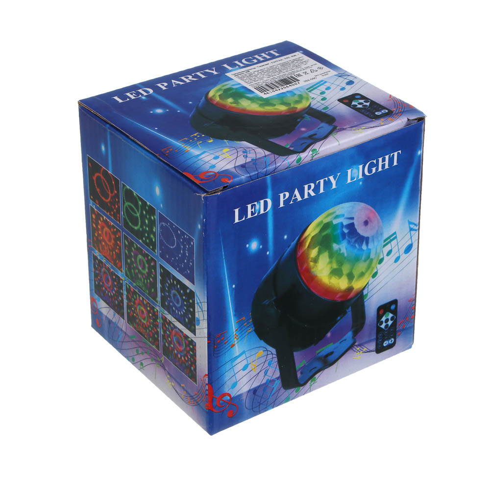 Светильник-проектор "Галактика" 9,3х10,3 см, 3 LED лампы, RGB, 7 режимов, USB, арт.№ 392-090