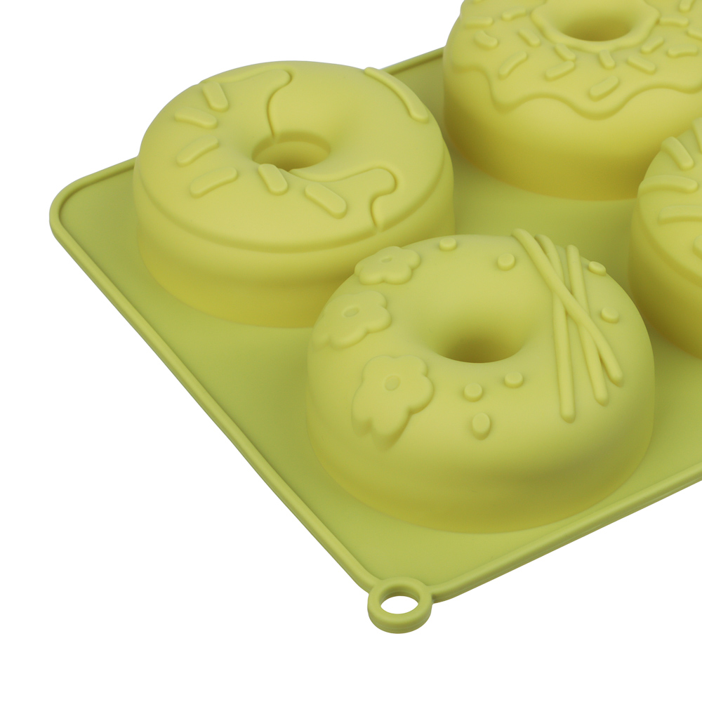 VETTA Форма силиконовая 6 ячеек, 27x16,5x3см "Пончики", 3 цвета, арт.№ 856-005