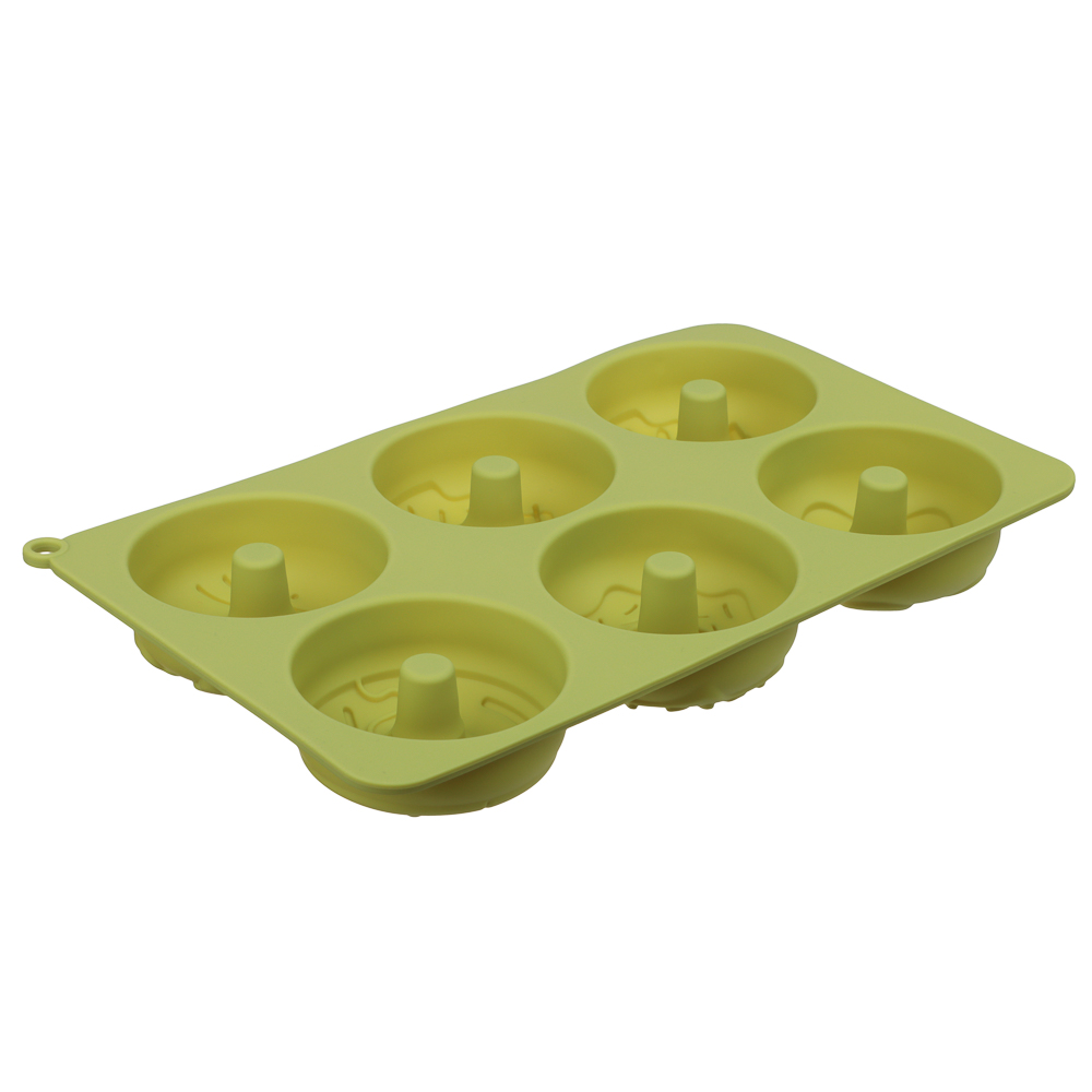 VETTA Форма силиконовая 6 ячеек, 27x16,5x3см "Пончики", 3 цвета, арт.№ 856-005