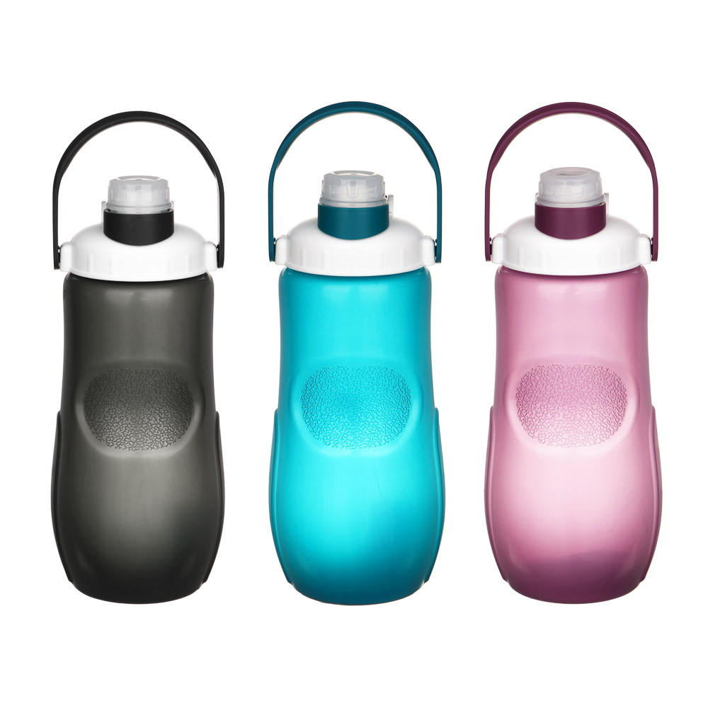 SILAPRO Бутылка для воды, 9.5x23.5см, 1000мл, PP, 3 цвета, арт.№ 088-097