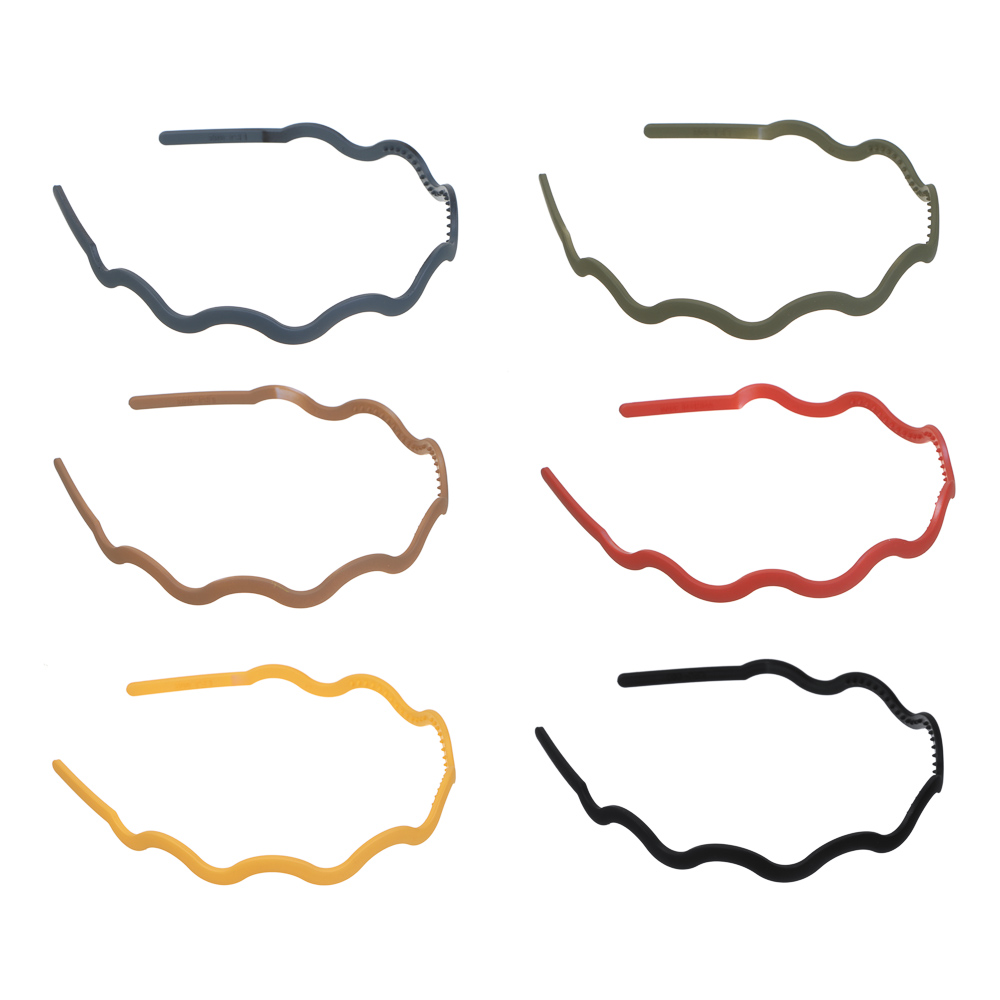 ЮНИLOOK Ободок для волос 0,6см, пластик, 6 цветов, ACS-04, арт.№ 323-004