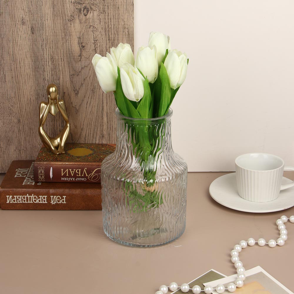 Ваза, 13х19,5 см, стекло, прозрачная, арт.№ 502-197