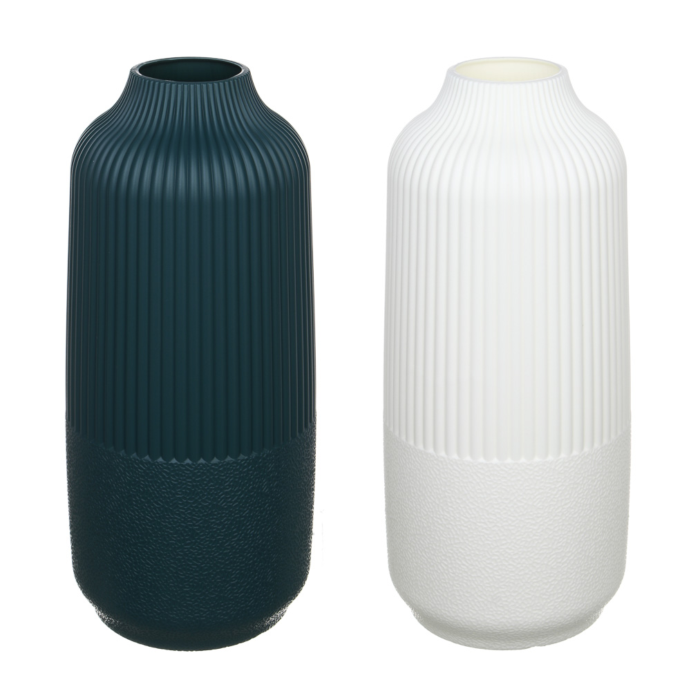 Ваза, 11х30,5х6,5 см, пластик, 2 цвета, арт.№ 502-198