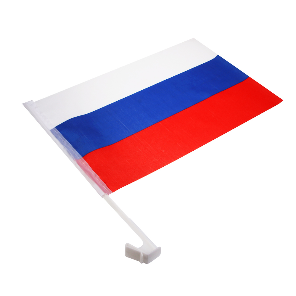 Флаг Россия тм Мечтай 30x45 см с креплением на машину высота 43 см, арт.№ 585-089
