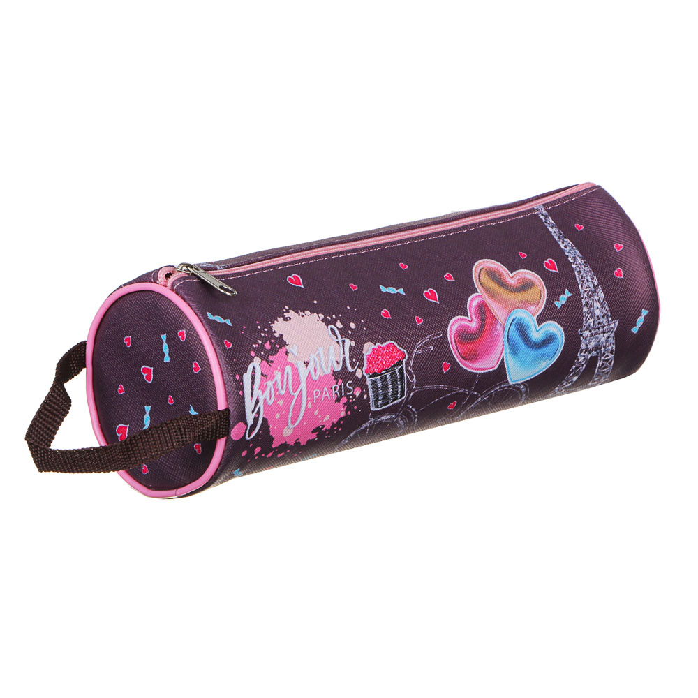 Френч Новел / Спорт Эффект Пенал мягкий круглый, 21х7х7см, ПВХ 0,8мм, с ручкой, с антисмин.вкладышем, арт.№ 238-212