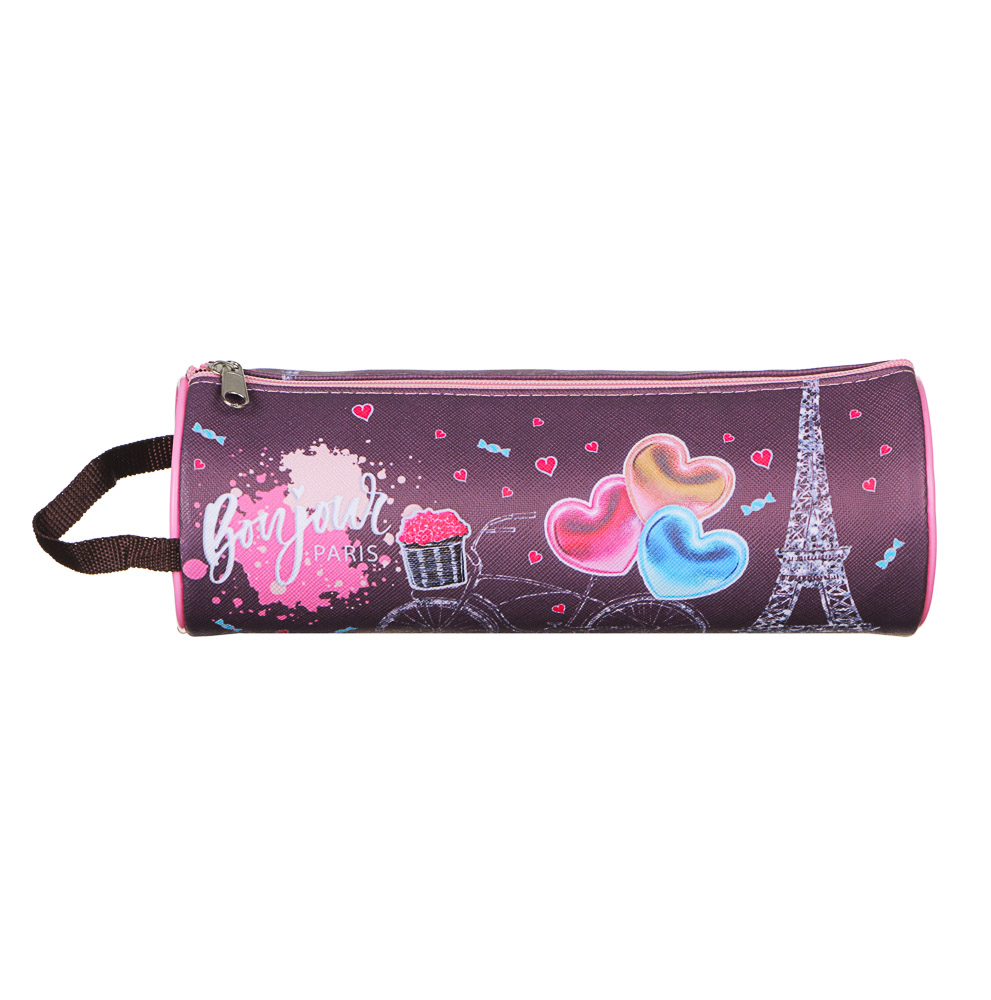 Френч Новел / Спорт Эффект Пенал мягкий круглый, 21х7х7см, ПВХ 0,8мм, с ручкой, с антисмин.вкладышем, арт.№ 238-212