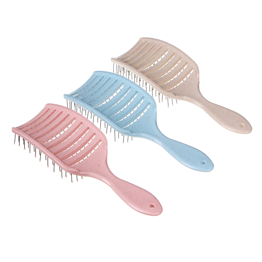 ЮНИLOOK Расческа массажная Пастель, пластик, 22,5x7,3см, 3 цвета, арт.№ 319-156