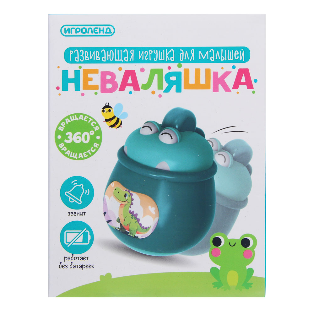 Игрушка развивающая для малышей Неваляшка, ABS, 10х10х13см, 2 дизайна, арт.№ 889-096