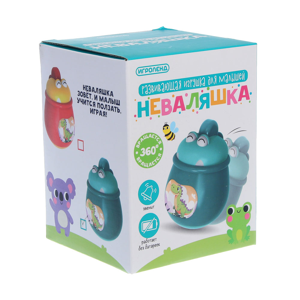 Игрушка развивающая для малышей Неваляшка, ABS, 10х10х13см, 2 дизайна, арт.№ 889-096