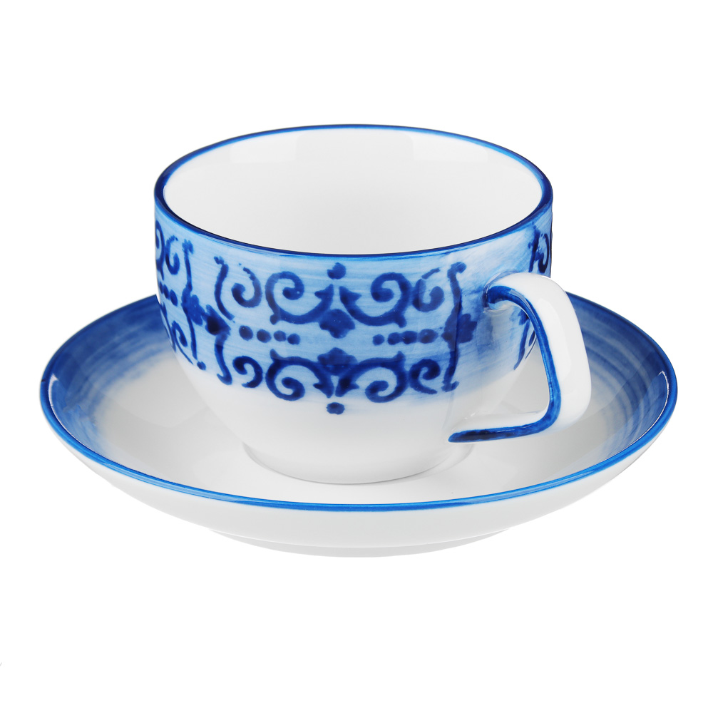 Ivlev Chef Этника Набор чайный 2пр., чашка 200мл, блюдце 14см, фарфор, арт.№ 816-291