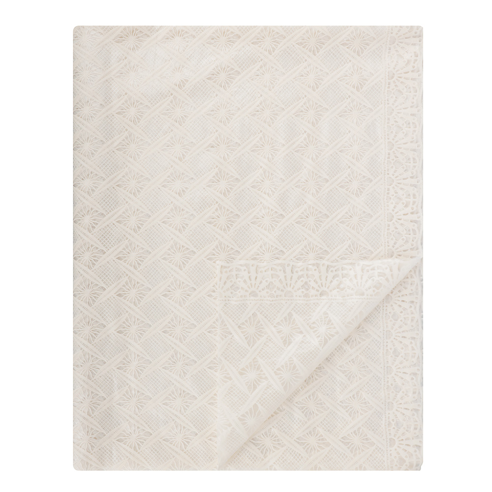 PROVANCE Фелиз Скатерть ПВХ ажурная с жемчужным эффектом, 137х180см, белый, арт.№ 492-203