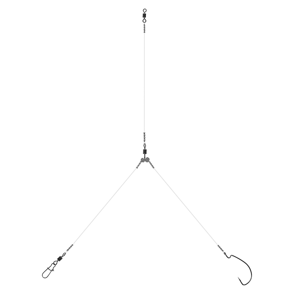 AZOR FISHING Оснастка спиннинговая с отводным поводком и крючком, флюорокарбон, 5 видов, арт.№ 144-101