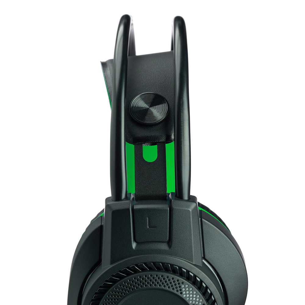 Наушники проводные с микрофоном игровые BY Сabasset 3.5мм 4pin-SPK+MIC 3,2 м, зелёные, арт.№ 410-083