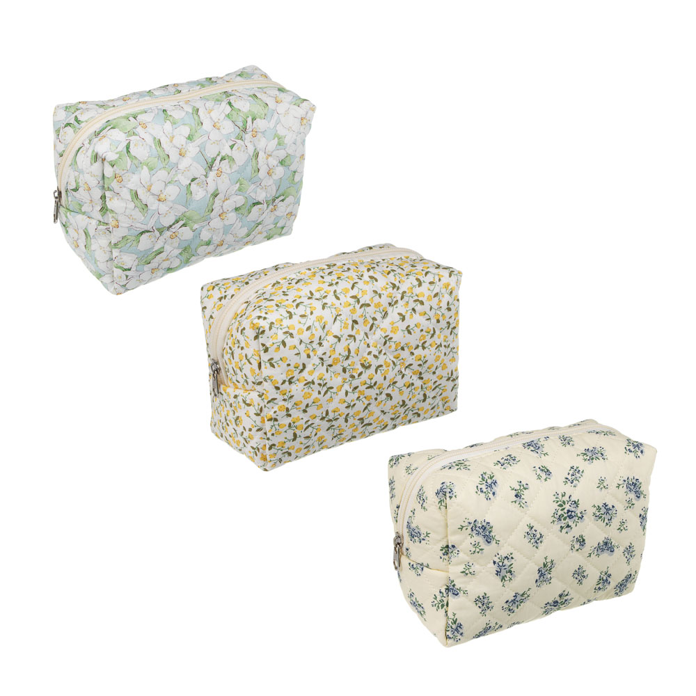 Косметичка "Цветочки" тм ЮL, 17х11х10 см, полиэстер, 3 дизайна, арт.№ 327-359