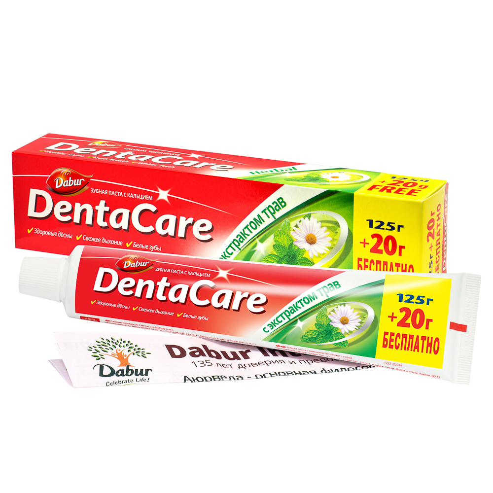 Зубная паста DABUR Denta Care,с экстрактом трав/отбеливающая/комплексная,145 г, арт.№ 981-053