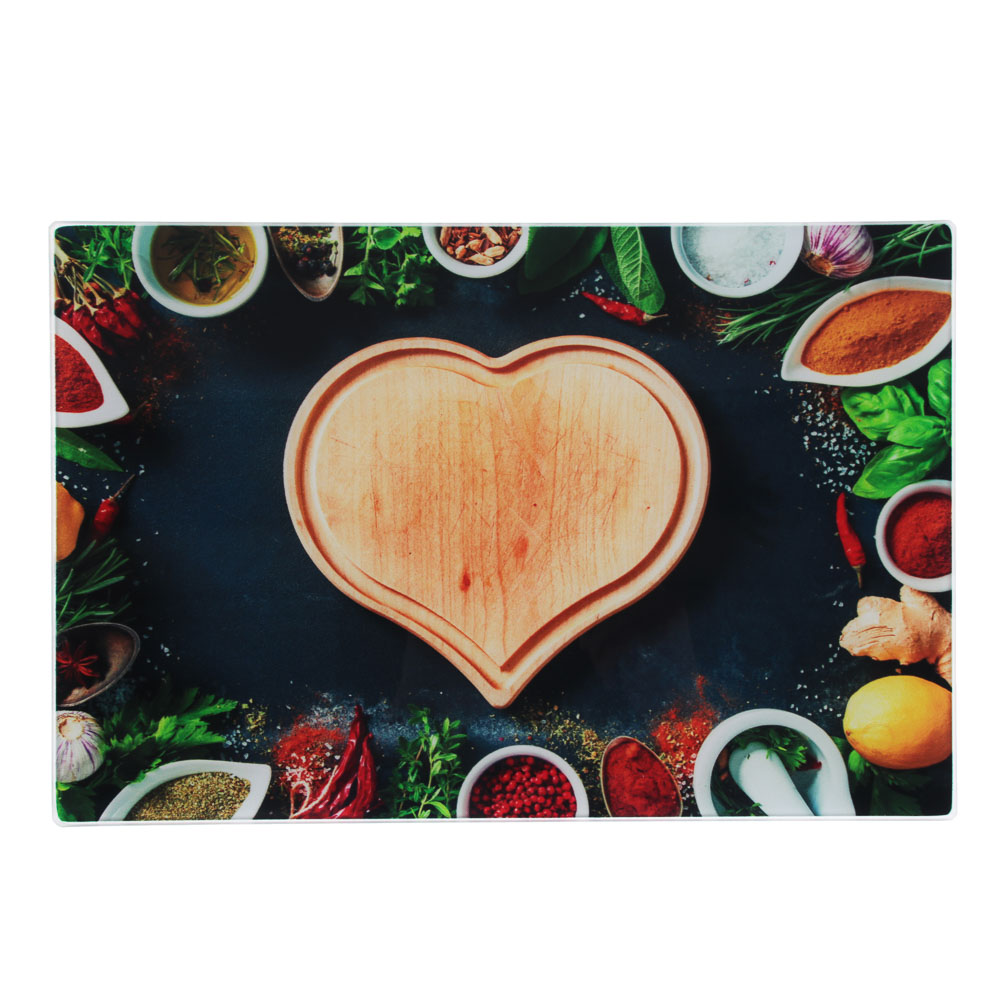 VETTA Специи Доска разделочная стеклянная, 20х30х0,4см, 2 дизайна, арт.№ 853-199