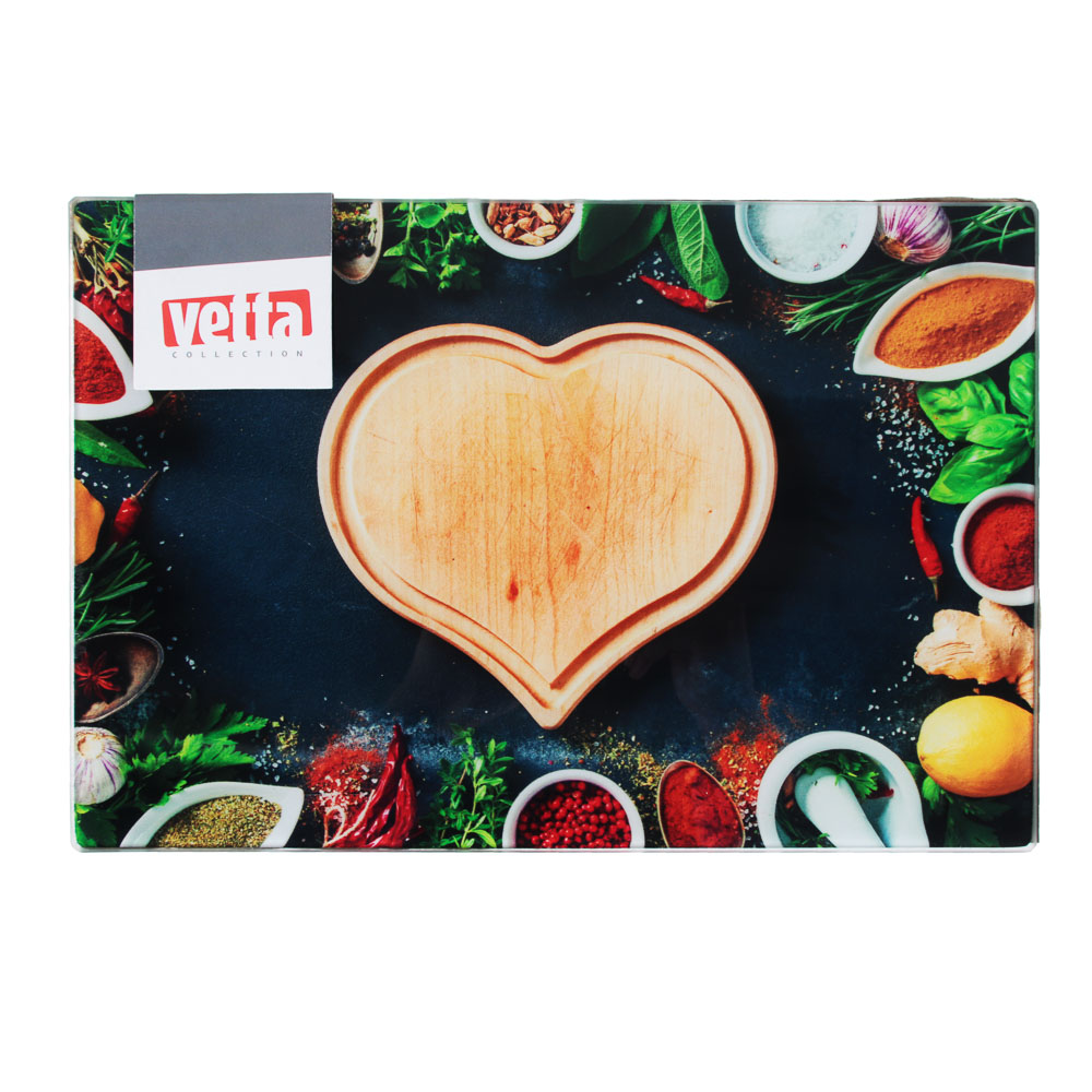 VETTA Специи Доска разделочная стеклянная, 20х30х0,4см, 2 дизайна, арт.№ 853-199