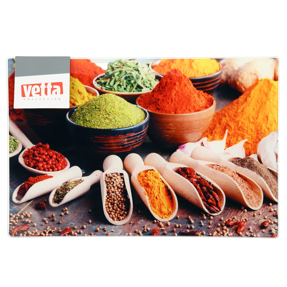 VETTA Специи Доска разделочная стеклянная, 20х30х0,4см, 2 дизайна, арт.№ 853-199