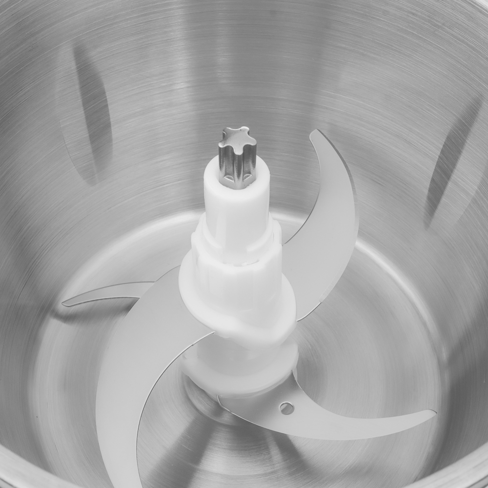 LEBEN Блендер переносной (измельчитель) с металлической чашей 2 литра, 4 ножа, 300Вт, 220-240В, арт.№ 269-051