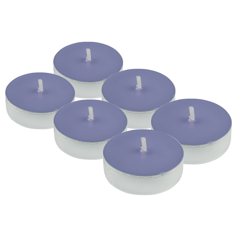 LADECOR Набор свечей чайных ароматических, 6шт, парафин, аромат лаванда, арт.№ 553-104