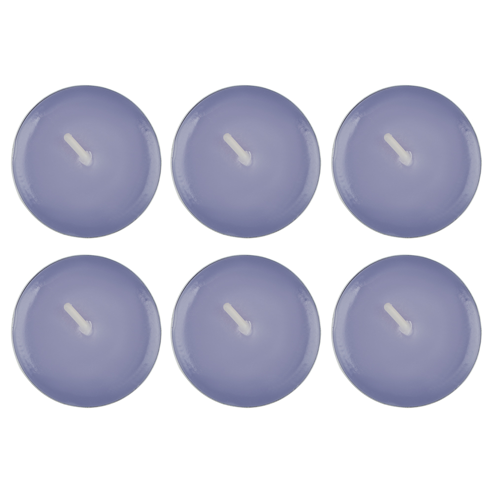 LADECOR Набор свечей чайных ароматических, 6шт, парафин, аромат лаванда, арт.№ 553-104
