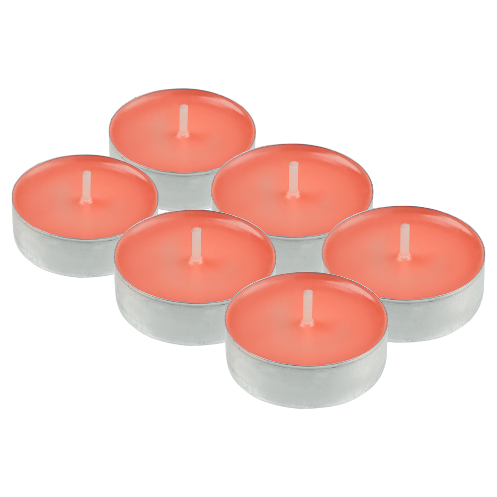 LADECOR Набор свечей чайных ароматических, 6шт, парафин, аромат апельсин-бергамот, арт.№ 553-105