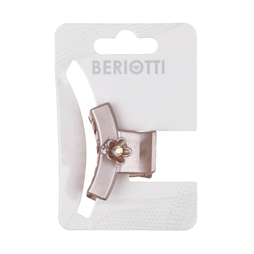 BERIOTTI Заколка-краб для волос с декором, пластик, 3см, 2 дизайна, арт.845, арт.№ 356-845