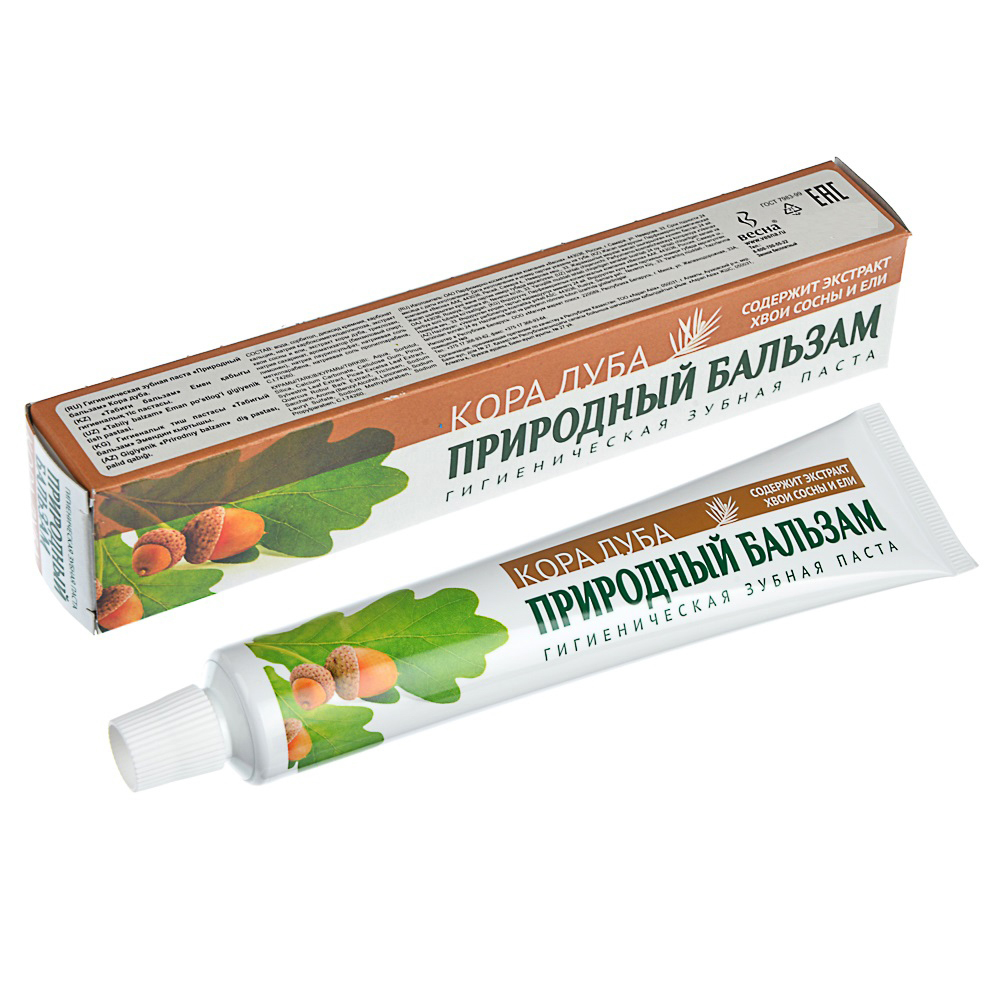Зубная паста ПРИРОДНЫЙ БАЛЬЗАМ Кора дуба, 90гр, арт.№ 981-003